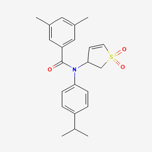 N-(1,1-dioxido-2,3-dihydrothiophen-3-yl)-N-(4-isopropylphenyl)-3,5-dimethylbenzamide