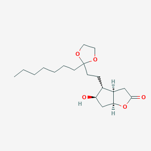 (3aR,4R,5R,6aS)-4-[3-(Ethyleneketal)decanyl]hexahydro-5-hydroxy-2H-cyclopenta[b]furan-2-one