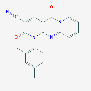 molecular formula C20H14N4O2 B11410219 7-(2,4-dimethylphenyl)-2,6-dioxo-1,7,9-triazatricyclo[8.4.0.03,8]tetradeca-3(8),4,9,11,13-pentaene-5-carbonitrile 