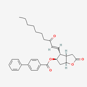 (3aR,4R,5R,6aS)-Hexahydro-5-hydroxy-4-(3-oxo-1-decenyl)-2H-cyclopenta[b]furan-2-one 5-(4-Phenylbenzoate)