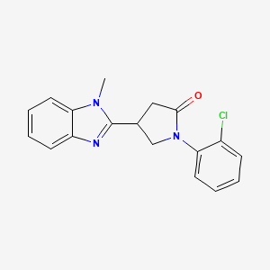 1-(2-chlorophenyl)-4-(1-methyl-1H-benzimidazol-2-yl)pyrrolidin-2-one