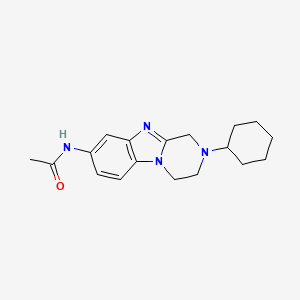 N-(2-cyclohexyl-1,2,3,4-tetrahydropyrazino[1,2-a]benzimidazol-8-yl)acetamide