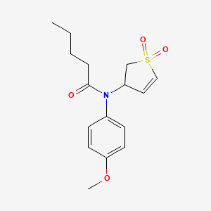 molecular formula C16H21NO4S B11410249 N-(1,1-dioxido-2,3-dihydrothien-3-yl)-N-(4-methoxyphenyl)pentanamide 