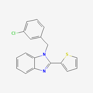 1-(3-chlorobenzyl)-2-(thiophen-2-yl)-1H-benzimidazole