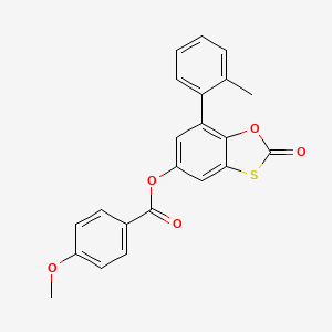 7-(2-Methylphenyl)-2-oxo-1,3-benzoxathiol-5-yl 4-methoxybenzoate