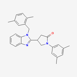 4-[1-(2,5-dimethylbenzyl)-1H-benzimidazol-2-yl]-1-(3,5-dimethylphenyl)pyrrolidin-2-one