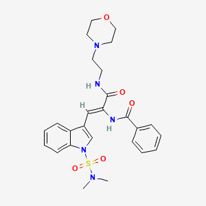 (2Z)-3-[1-(Dimethylsulfamoyl)-1H-indol-3-YL]-N-[2-(morpholin-4-YL)ethyl]-2-(phenylformamido)prop-2-enamide