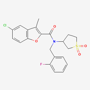 5-chloro-N-(1,1-dioxidotetrahydrothiophen-3-yl)-N-(2-fluorobenzyl)-3-methyl-1-benzofuran-2-carboxamide