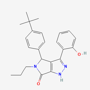 molecular formula C24H27N3O2 B11410322 4-(4-tert-butylphenyl)-3-(2-hydroxyphenyl)-5-propyl-4,5-dihydropyrrolo[3,4-c]pyrazol-6(1H)-one 