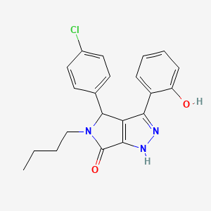 5-butyl-4-(4-chlorophenyl)-3-(2-hydroxyphenyl)-4,5-dihydropyrrolo[3,4-c]pyrazol-6(1H)-one