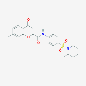 N-{4-[(2-ethylpiperidin-1-yl)sulfonyl]phenyl}-7,8-dimethyl-4-oxo-4H-chromene-2-carboxamide