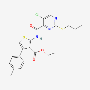 Ethyl 2-({[5-chloro-2-(propylsulfanyl)pyrimidin-4-yl]carbonyl}amino)-4-(4-methylphenyl)thiophene-3-carboxylate