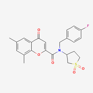 N-(1,1-dioxidotetrahydrothiophen-3-yl)-N-(4-fluorobenzyl)-6,8-dimethyl-4-oxo-4H-chromene-2-carboxamide