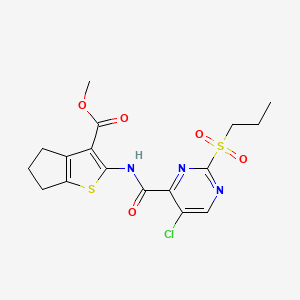 methyl 2-({[5-chloro-2-(propylsulfonyl)pyrimidin-4-yl]carbonyl}amino)-5,6-dihydro-4H-cyclopenta[b]thiophene-3-carboxylate