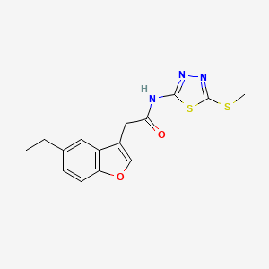 2-(5-ethyl-1-benzofuran-3-yl)-N-[5-(methylsulfanyl)-1,3,4-thiadiazol-2-yl]acetamide