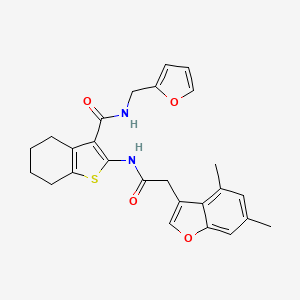 2-{[(4,6-dimethyl-1-benzofuran-3-yl)acetyl]amino}-N-(furan-2-ylmethyl)-4,5,6,7-tetrahydro-1-benzothiophene-3-carboxamide