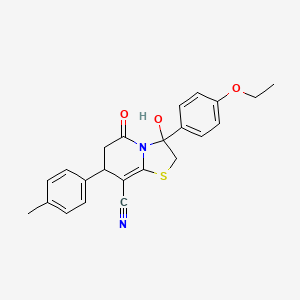 3-(4-ethoxyphenyl)-3-hydroxy-7-(4-methylphenyl)-5-oxo-2,3,6,7-tetrahydro-5H-[1,3]thiazolo[3,2-a]pyridine-8-carbonitrile