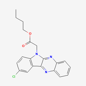 molecular formula C20H18ClN3O2 B11410484 butyl (9-chloro-6H-indolo[2,3-b]quinoxalin-6-yl)acetate 