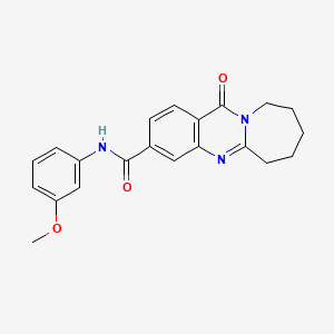 N-(3-methoxyphenyl)-12-oxo-6,7,8,9,10,12-hexahydroazepino[2,1-b]quinazoline-3-carboxamide