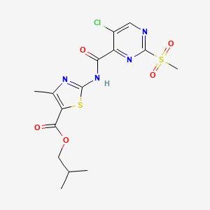 2-Methylpropyl 2-({[5-chloro-2-(methylsulfonyl)pyrimidin-4-yl]carbonyl}amino)-4-methyl-1,3-thiazole-5-carboxylate