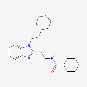 N-{2-[1-(2-cyclohexylethyl)-1H-benzimidazol-2-yl]ethyl}cyclohexanecarboxamide