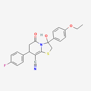 3-(4-ethoxyphenyl)-7-(4-fluorophenyl)-3-hydroxy-5-oxo-2,3,6,7-tetrahydro-5H-[1,3]thiazolo[3,2-a]pyridine-8-carbonitrile