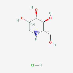 molecular formula C₆H₁₄Cl¹⁵NO₄ B1141053 脱氧半乳神经氨醇-15N 盐酸盐 CAS No. 1219134-37-8