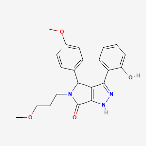 molecular formula C22H23N3O4 B11410532 3-(2-hydroxyphenyl)-4-(4-methoxyphenyl)-5-(3-methoxypropyl)-4,5-dihydropyrrolo[3,4-c]pyrazol-6(2H)-one 