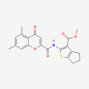 methyl 2-{[(5,7-dimethyl-4-oxo-4H-chromen-2-yl)carbonyl]amino}-5,6-dihydro-4H-cyclopenta[b]thiophene-3-carboxylate