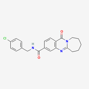 N-(4-chlorobenzyl)-12-oxo-6,7,8,9,10,12-hexahydroazepino[2,1-b]quinazoline-3-carboxamide