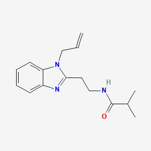 molecular formula C16H21N3O B11410578 2-methyl-N-{2-[1-(prop-2-en-1-yl)-1H-benzimidazol-2-yl]ethyl}propanamide 