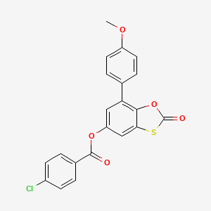 7-(4-Methoxyphenyl)-2-oxo-1,3-benzoxathiol-5-yl 4-chlorobenzoate