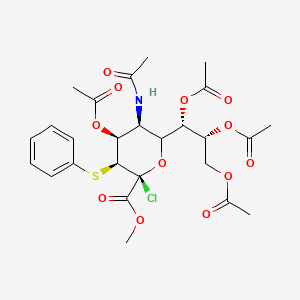 molecular formula C₂₆H₃₂ClNO₁₂S B1141060 5-(乙酰氨基)-2-氯-2,5-二脱氧-3-S-苯基-3-硫代-D-赤藓糖-α-L-葡萄-2-壬酮吡喃糖酸 CAS No. 120104-58-7