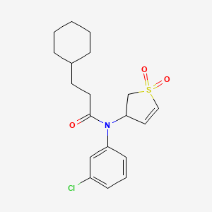 N-(3-chlorophenyl)-3-cyclohexyl-N-(1,1-dioxido-2,3-dihydrothiophen-3-yl)propanamide