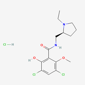molecular formula C₁₅H₂₁Cl₃N₂O₃ B1141064 (S)-3,5-二氯-N-((1-乙基吡咯烷-2-基)甲基)-2-羟基-6-甲氧基苯甲酰胺盐酸盐 CAS No. 98527-32-3