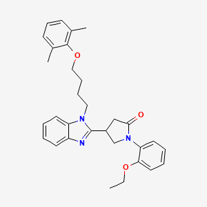 4-{1-[4-(2,6-dimethylphenoxy)butyl]-1H-benzimidazol-2-yl}-1-(2-ethoxyphenyl)pyrrolidin-2-one