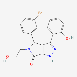 molecular formula C19H16BrN3O3 B11410655 4-(3-bromophenyl)-5-(2-hydroxyethyl)-3-(2-hydroxyphenyl)-4,5-dihydropyrrolo[3,4-c]pyrazol-6(1H)-one 