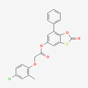 2-Oxo-7-phenyl-1,3-benzoxathiol-5-yl (4-chloro-2-methylphenoxy)acetate