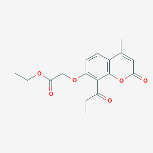 ethyl [(4-methyl-2-oxo-8-propanoyl-2H-chromen-7-yl)oxy]acetate