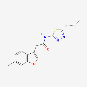 2-(6-methyl-1-benzofuran-3-yl)-N-(5-propyl-1,3,4-thiadiazol-2-yl)acetamide