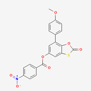 7-(4-Methoxyphenyl)-2-oxo-1,3-benzoxathiol-5-yl 4-nitrobenzoate