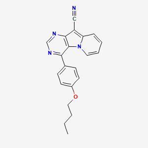 4-(4-Butoxyphenyl)pyrimido[4,5-b]indolizine-10-carbonitrile