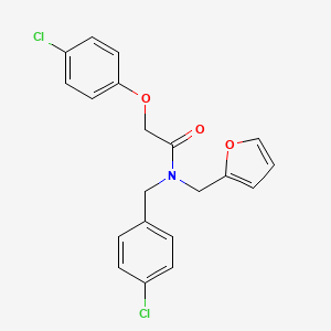 N-(4-chlorobenzyl)-2-(4-chlorophenoxy)-N-(furan-2-ylmethyl)acetamide