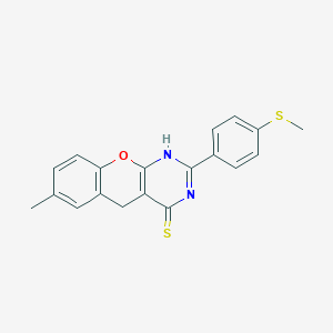 7-methyl-2-[4-(methylsulfanyl)phenyl]-3H,4H,5H-chromeno[2,3-d]pyrimidine-4-thione