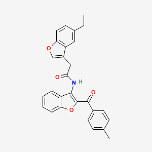 2-(5-ethyl-1-benzofuran-3-yl)-N-[2-(4-methylbenzoyl)-1-benzofuran-3-yl]acetamide