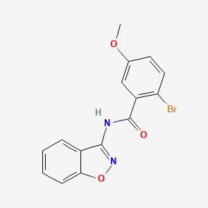 molecular formula C15H11BrN2O3 B11410766 N-(1,2-benzoxazol-3-yl)-2-bromo-5-methoxybenzamide 