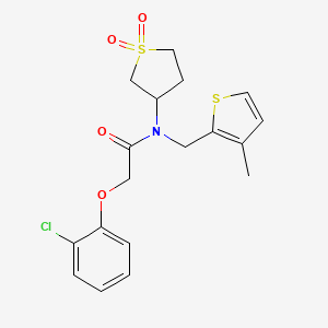 2-(2-chlorophenoxy)-N-(1,1-dioxidotetrahydrothiophen-3-yl)-N-[(3-methylthiophen-2-yl)methyl]acetamide