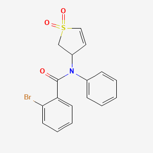 molecular formula C17H14BrNO3S B11410786 2-bromo-N-(1,1-dioxido-2,3-dihydrothiophen-3-yl)-N-phenylbenzamide 