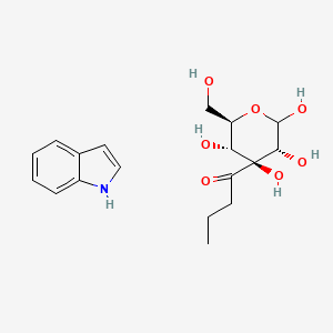 molecular formula C₁₈H₂₃NO₇ B1141079 1H-indole;1-[(3R,4S,5R,6R)-2,3,4,5-tetrahydroxy-6-(hydroxymethyl)oxan-4-yl]butan-1-one CAS No. 147138-23-6