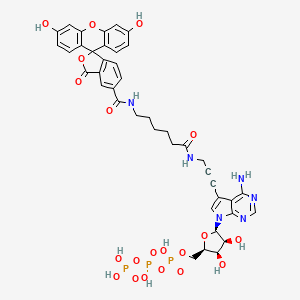 molecular formula C₄₁H₄₁N₆O₂₀P₃ B1141080 Fluorescein Alkynylamino-ATP CAS No. 185971-89-5